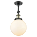 Innovations Lighting One Light Vintage Dimmable Led Semi-Flush Mount 201F-BAB-G201-8-LED